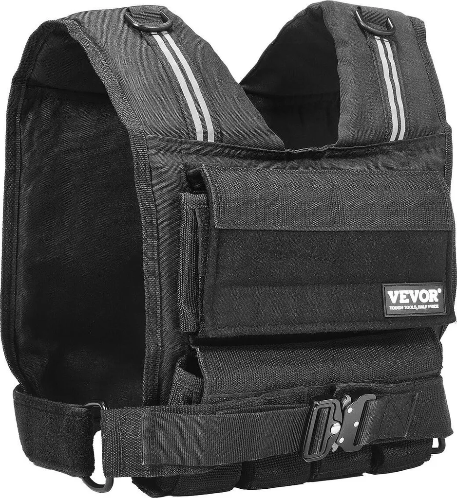 Gilet lesté 35 lb avec poids amovibles et sangles confort pour le fitness