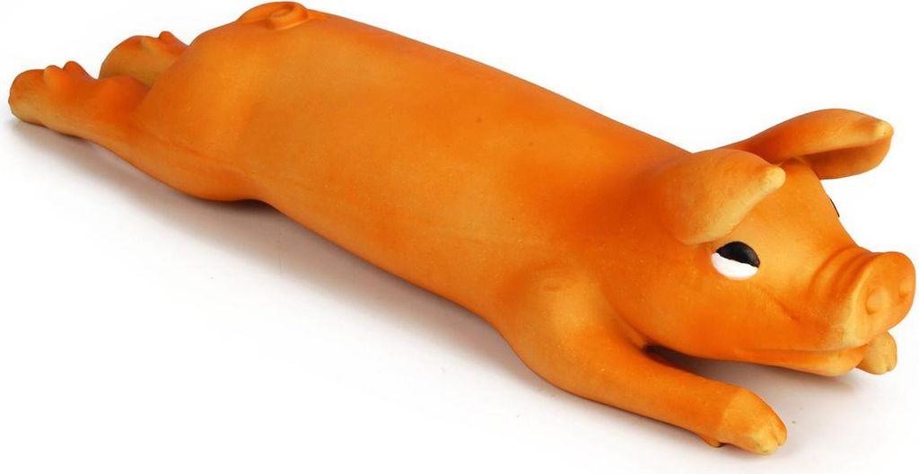 Beeztees Schwein - Hundespielzeug - orange - groß - 38,5x11x8 cm