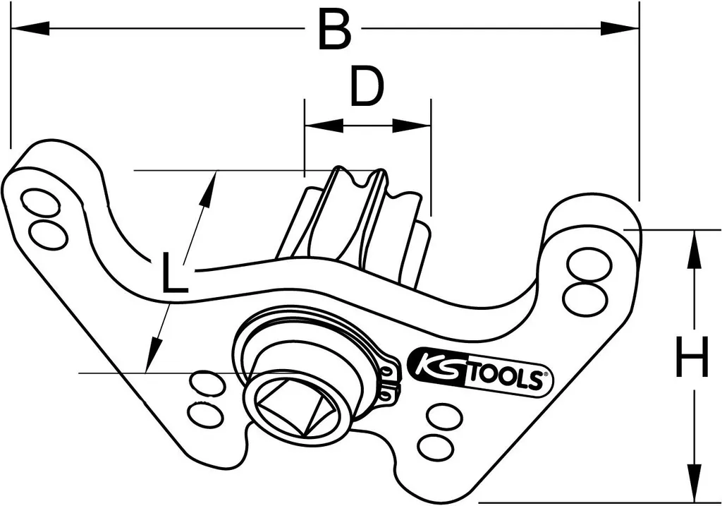 KS TOOLS 455.0085 : Bloquer le moteur Volvo sans risque de rotation - 3