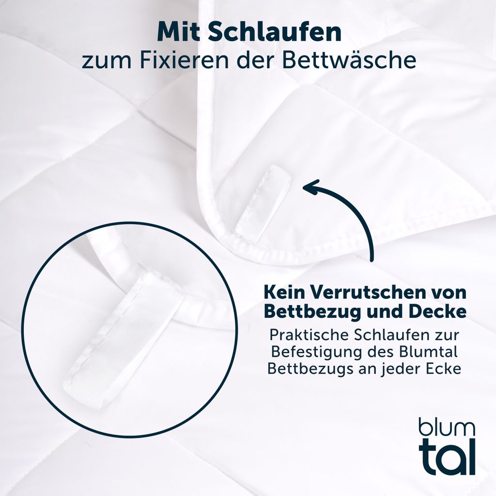 Blumtal Sommerdecke 135x200 cm im 2er Set - leichte Decke Sommer weich - leichte Sommerdecke 135x200 Füllmenge 150gsm - Steppbettdecke leicht