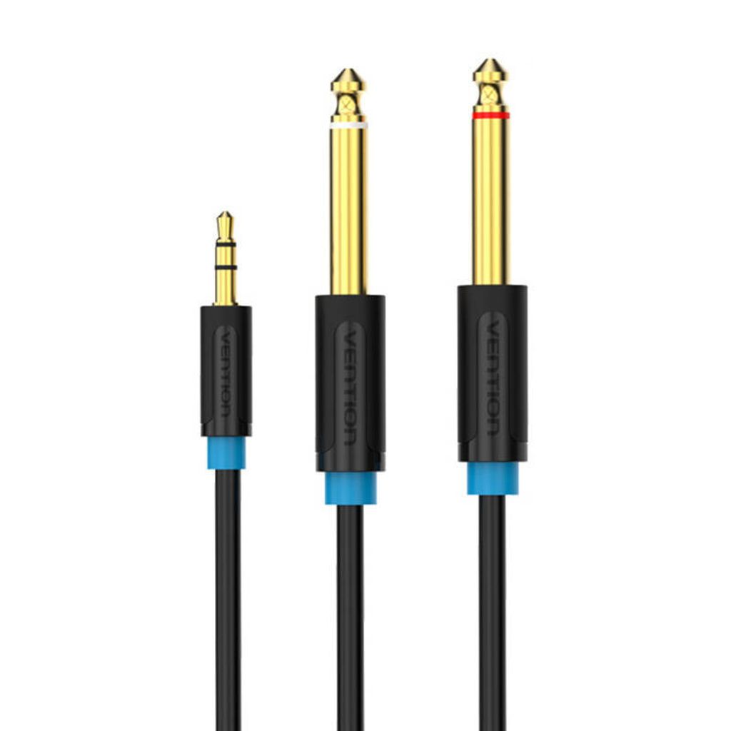 Vention BACBD, 3.5mm, Stecker, 2 x 6.35mm, Stecker, 0,5 m, Schwarz
