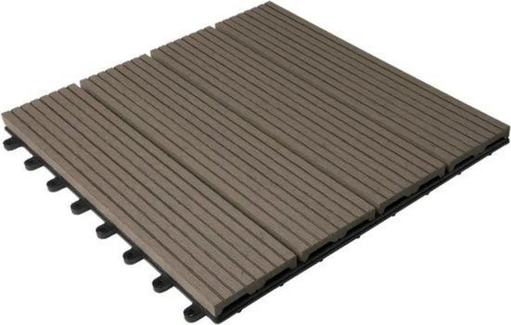 Rénovez votre terrasse avec les pavés emboîtables brun foncé 30x30 cm