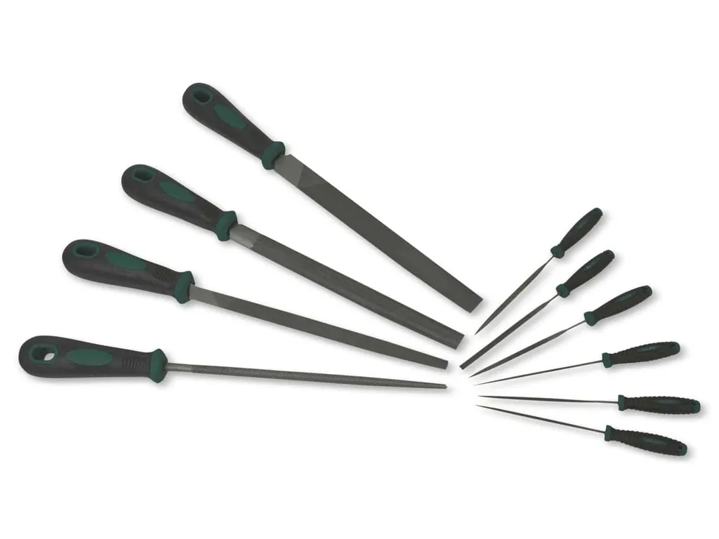 Kit de limes d'atelier 10 pièces avec manches ergonomiques antidérapants