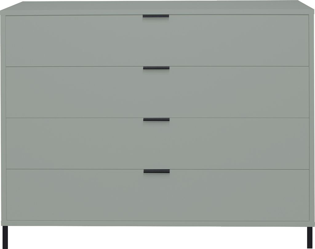 Kommode Beistellschrank Standschrank Schubladenkommode "Boulder IV" Pine Green Quadratform