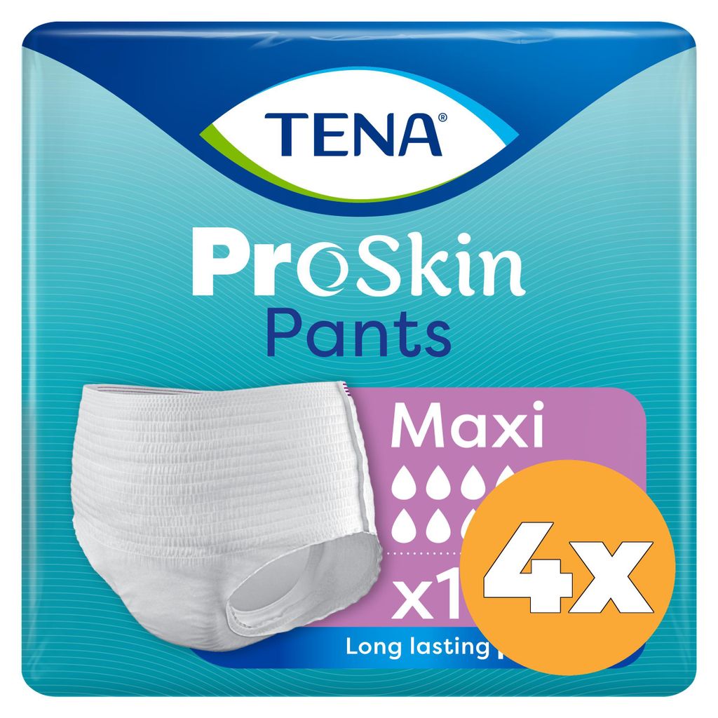 4x Tena Pants maxi proskin XL (10 stuks) Productafbeelding 