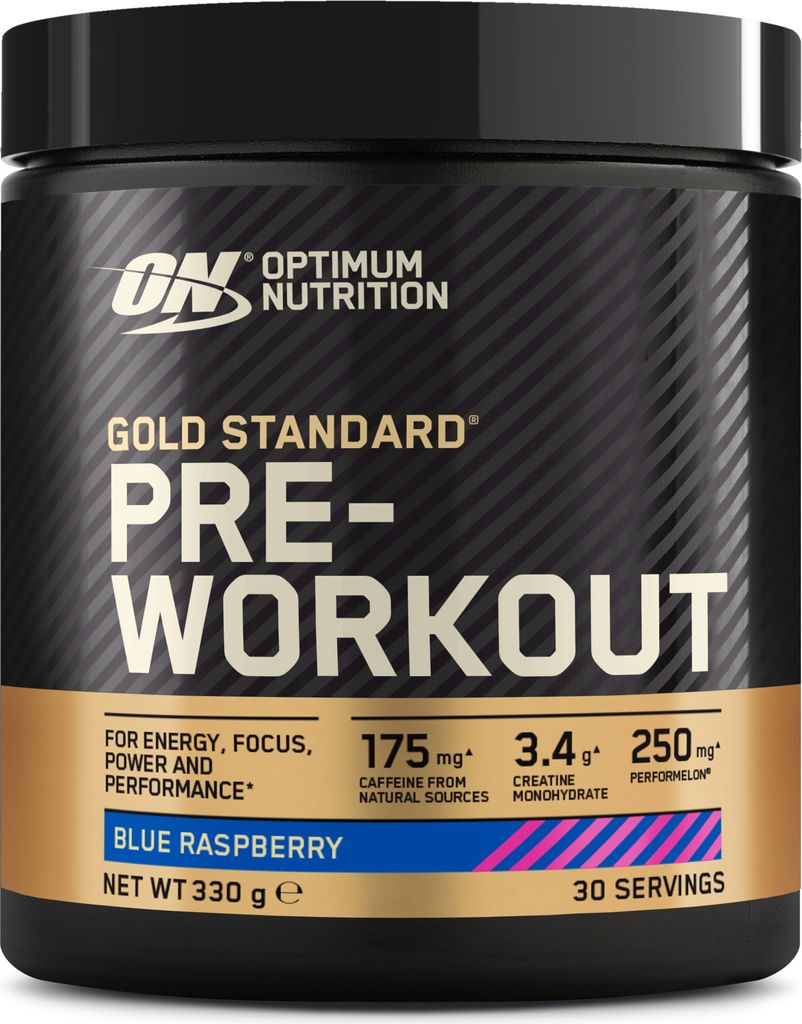Optimum Nutrition Gold Standard Pre-Workout Booster 330g Pulver Dose Blue Raspberry