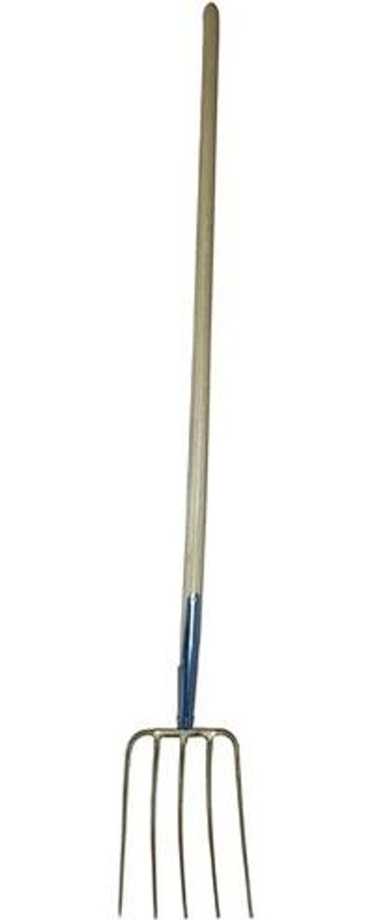 Kompostgabel, 5 Zinken, 280x210 mm, Stiel 1350 mm gold lackiert