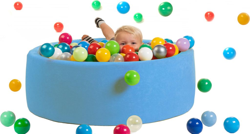 sunnypillow Bällebad für Baby Kinder mit 200 bunten Bällen Produktbild 