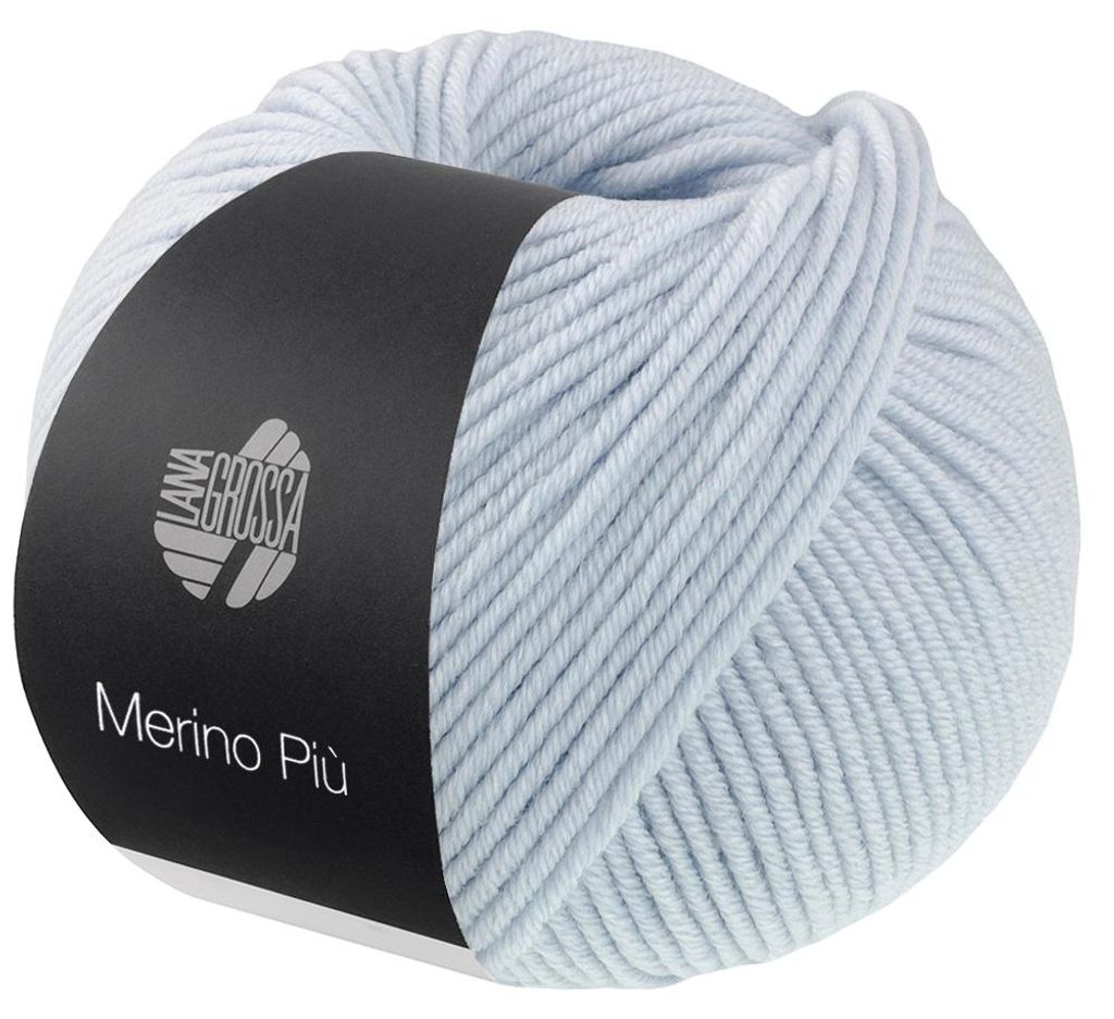Lana Grossa MERINO PIÙ Farbe 011 - Zartblau Produktbild 