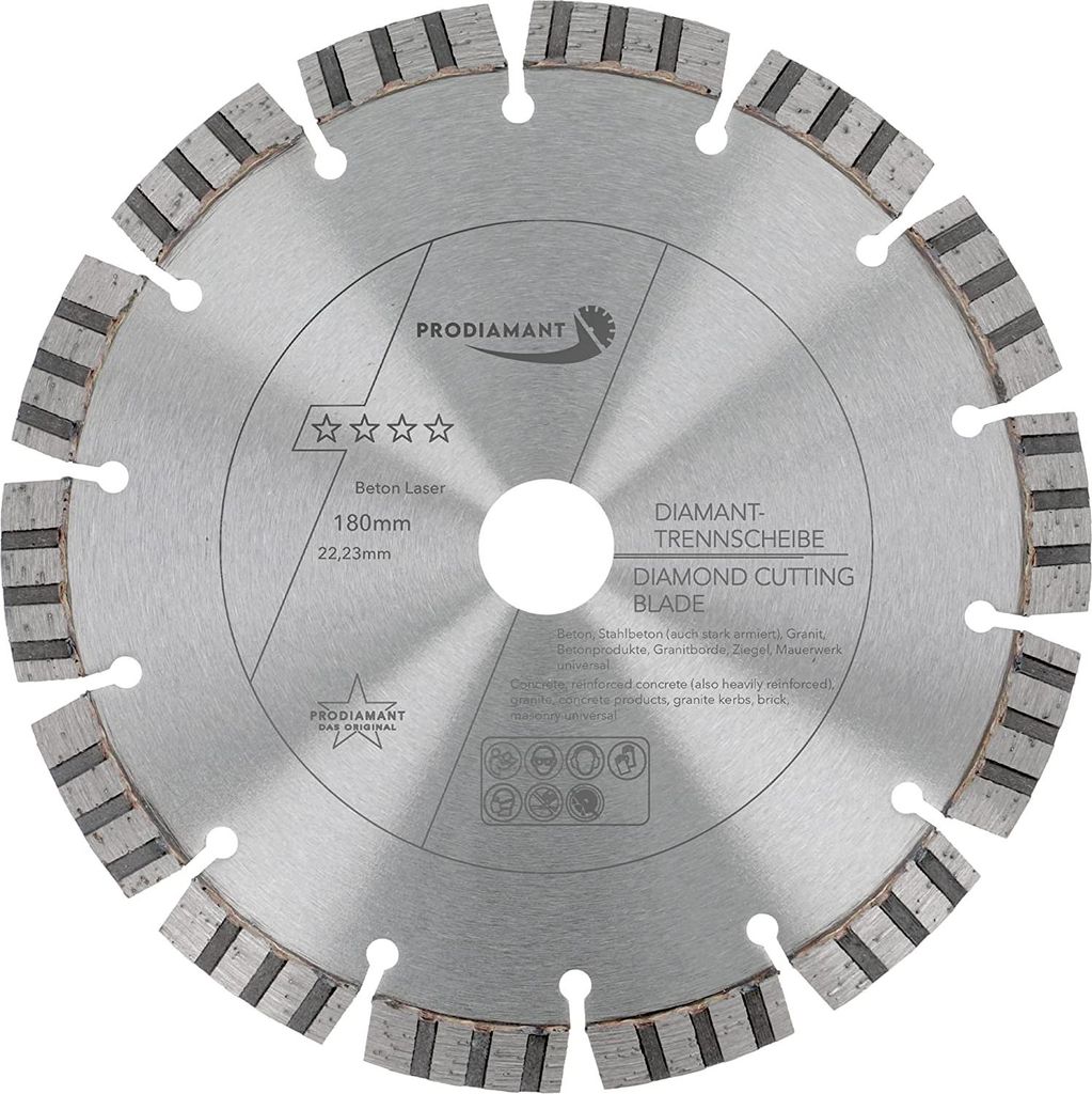 Disque diamanté PRODIAMANT 180 mm béton Laser Turbo B711 Image du produit 