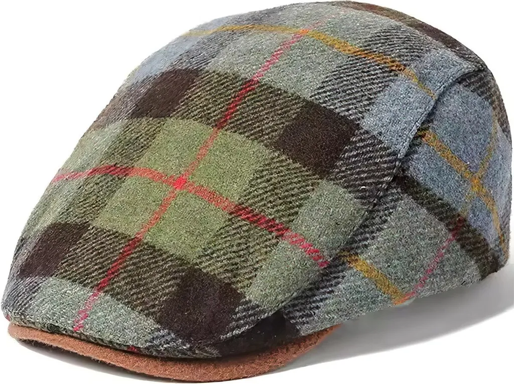 Berretto Mason Verde a Scacchi - Eleganza e Comfort per lAutunno KP37123