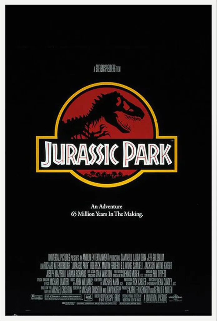 Cadre Interchangeable Blanc Jurassic Park avec Vitre Acrylique et Cache