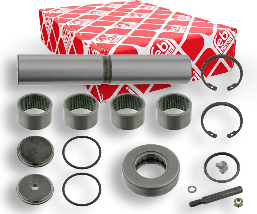 FEBI BILSTEIN Reparatursatz Achsschenkelbolzen 34111 Vorne Links Vorne Rechts passend für MERCEDES-BENZ LK/LN2 15 20mm 217mm 17mm 2mm Stahl 38mm