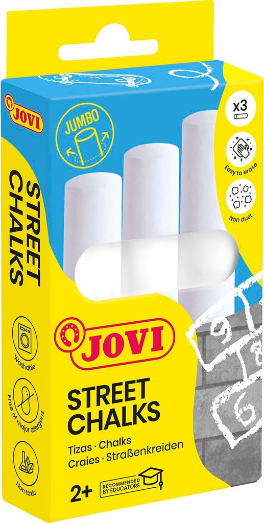 Jovi Tafelkreiden CLASSCOLOR STREET 3er Schachtel, weiß