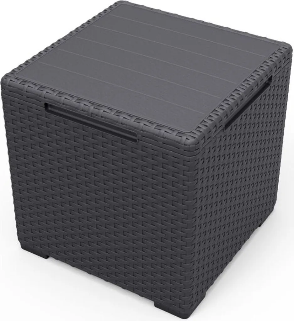Keter Vigo - Table de Jardin 37x37 cm - Table de Rangement Graphite