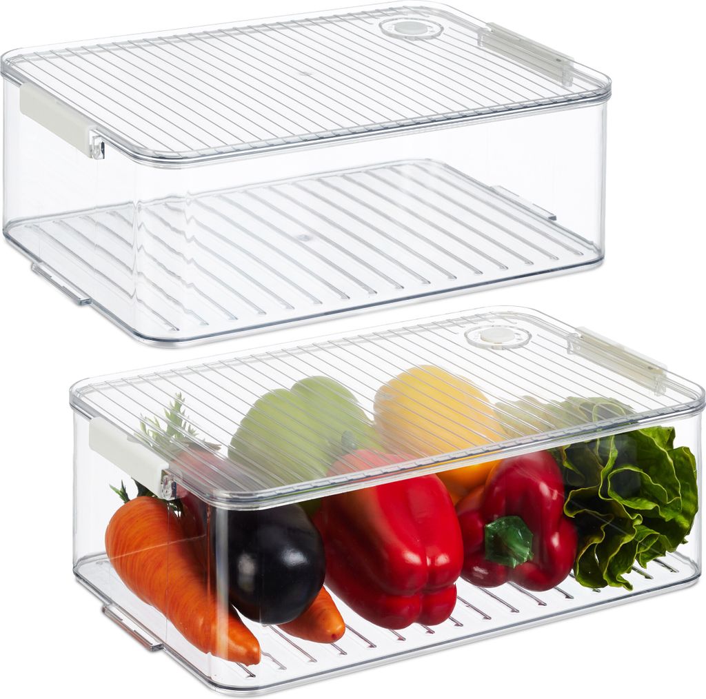 Relaxdays Kühlschrank Organizer, 2er Set, Produktbild 