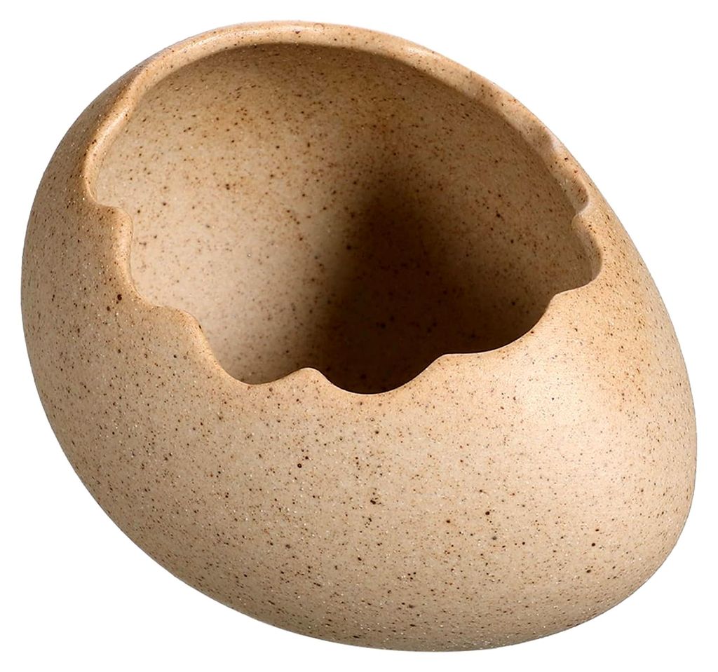 Servierschale aus Keramik 220 ml für Desserts und Snacks, dekorative Obstschale im Design einer zerbrochenen Eierschale