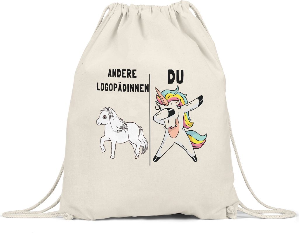 Andere Logopädinnen Du Turnbeutel Gymsack Pferd Einhorn Humor Lustig Unicorn Geschenk Apotheke