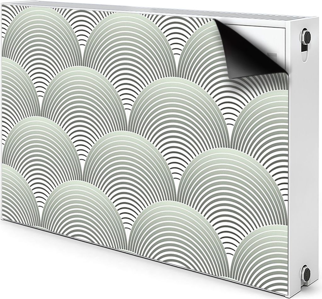 Magnetische Heizkörperabdeckung 90x60 Muster Halbkreise
