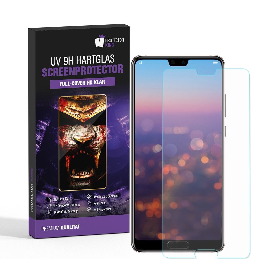 6x UV-Liquid 9H Panzerglas für Huawei P20 3D KLAR echtes Tempered Panzerhartglas Schutzglas Displayschutz Panzerfolie Schutzfolie Screen Protector
