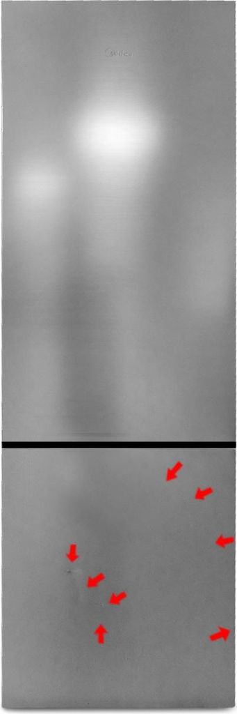 Midea MDRB600MME46 Kühl- und Gefrierkombination Freistehend 443 l E Edelstahl