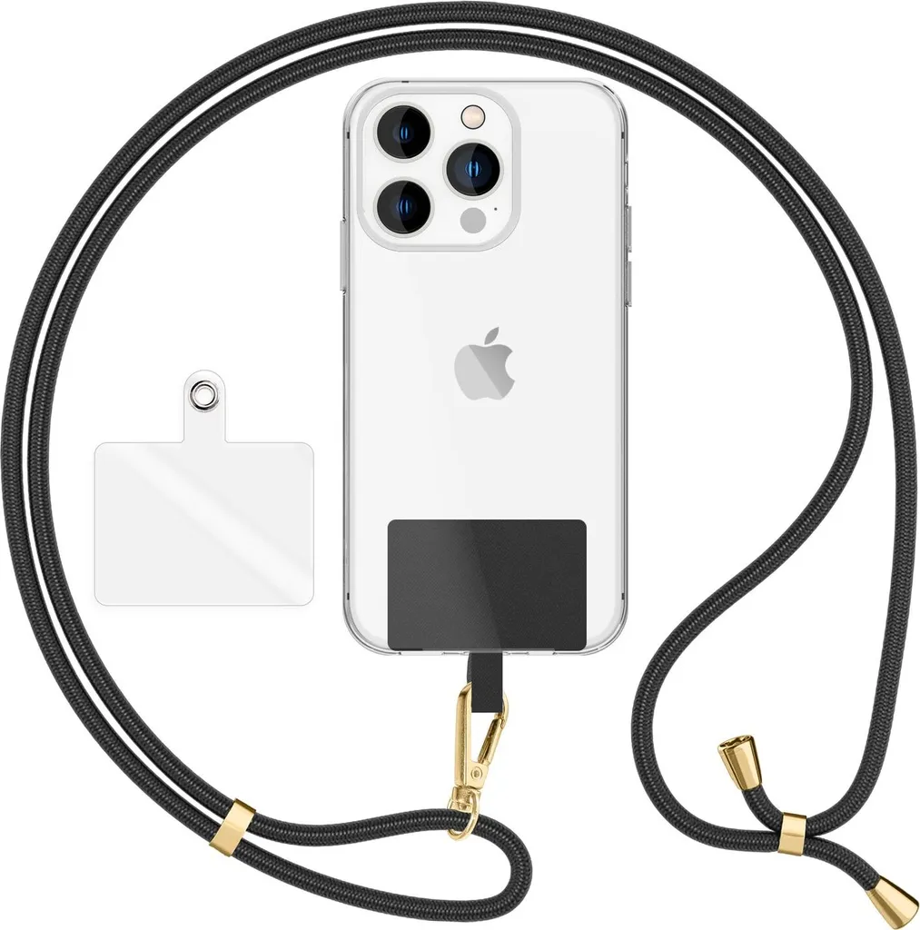 Tracolla Smartphone HoldMe Air Edition Nera Oro - Universale 160cm