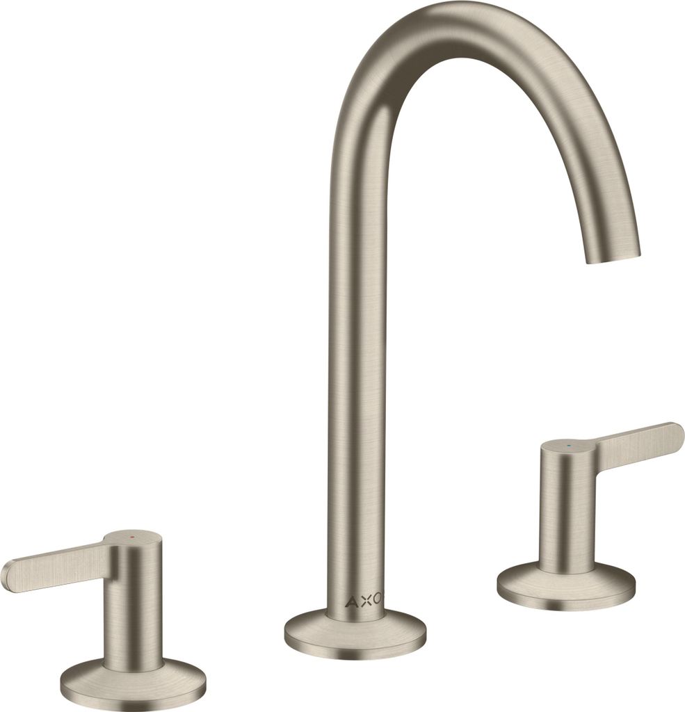 hansgrohe AXOR One 3-Loch Waschtischarmatur 170 mit Push-Open Ablaufgarnitur, Ausladung 140mm, 48050820