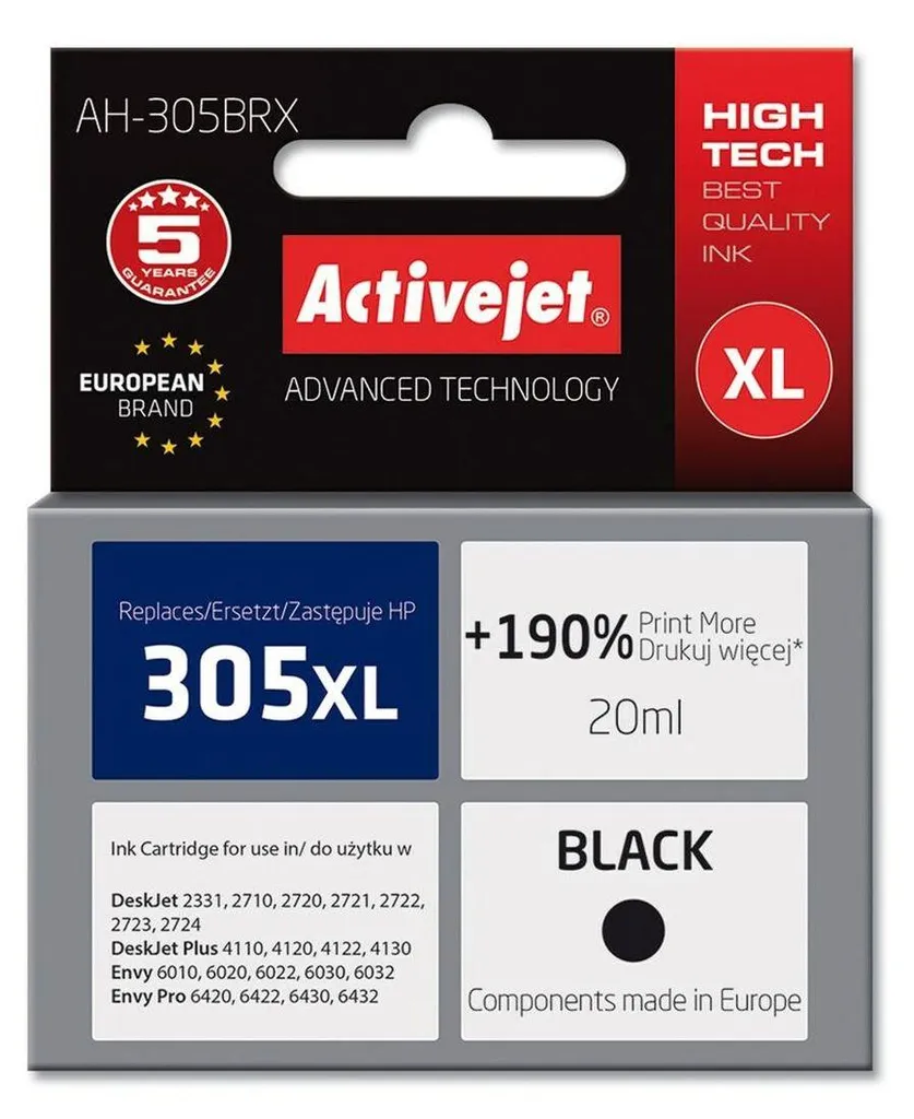 Réduisez vos coûts d'encre avec la cartouche Activejet AH-305BRX HP 305 XL