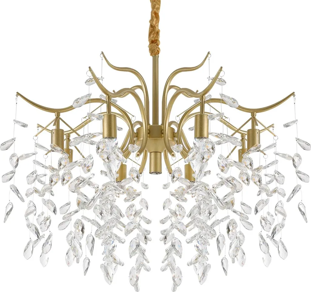 Grand lustre en cristal K9 blanc anti-jaunissement pour éclairage stable