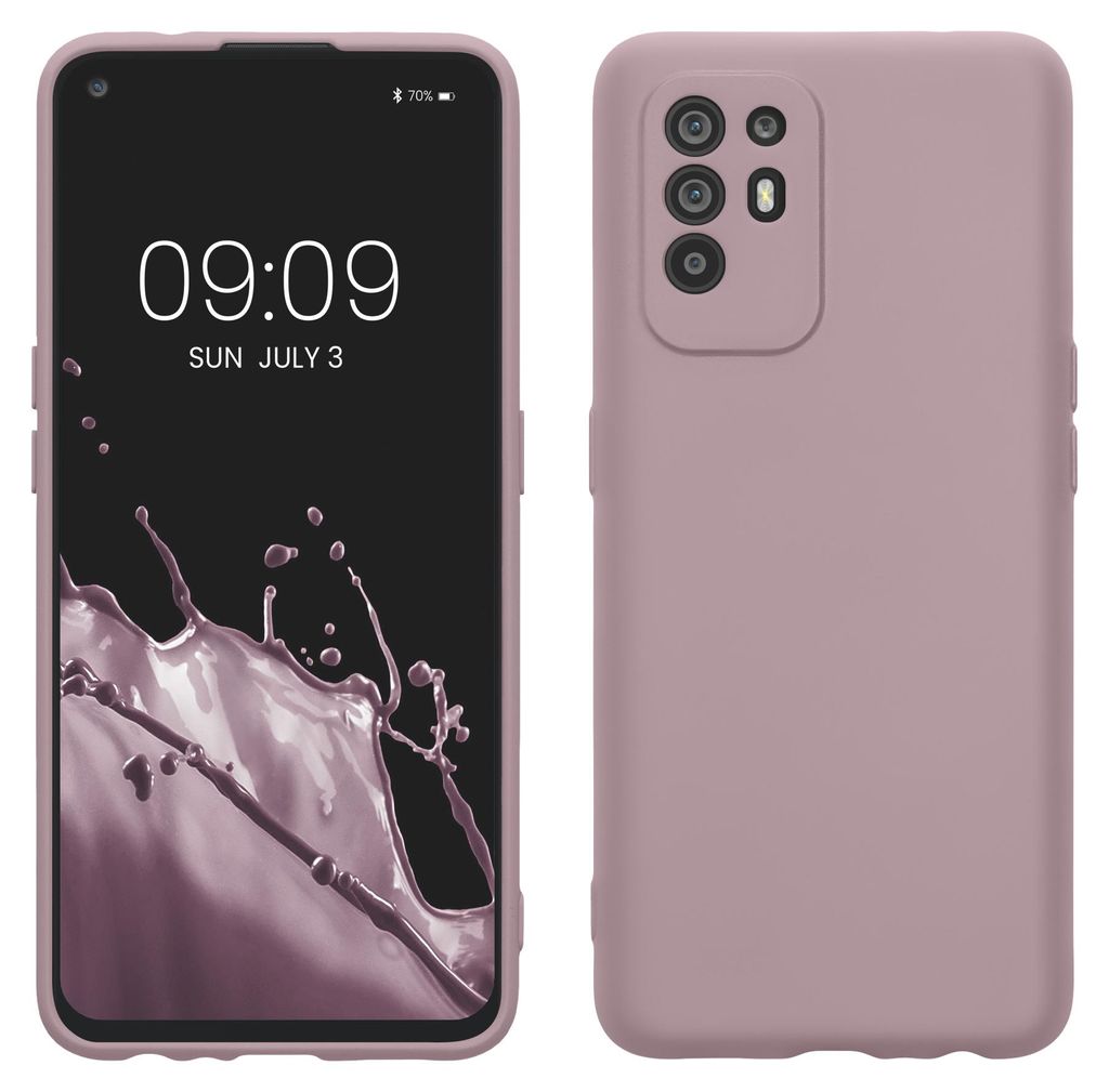 kwmobile Slim Case kompatibel mit Oppo A94 (5G) Hülle - Handyhülle aus Silikon in Mauve