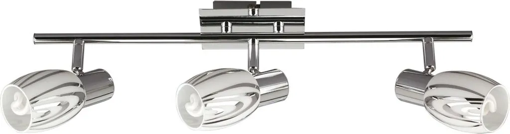 Luminaire chic pour salon sombre : plafonnier 3 feux chrome 9W