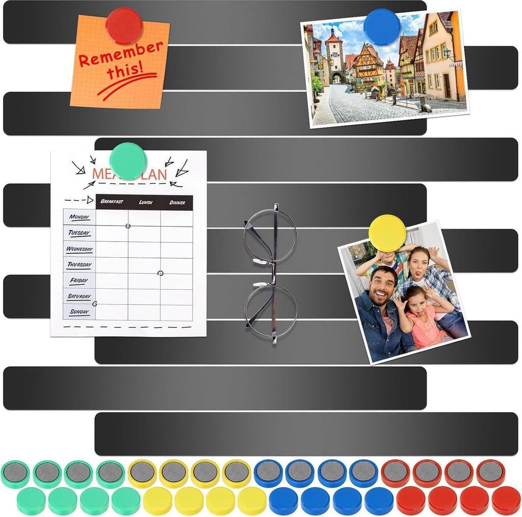 Magnettafel Memotafel 10 Stück 30x3cm Weiß mit Produktbild 