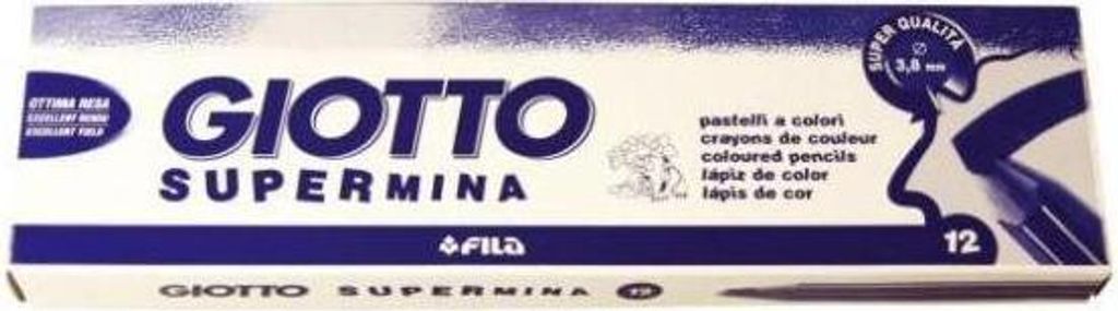 Giotto Supermina Buntstifte, 12er Set, 3,8 mm Minenstärke, Produktbild 