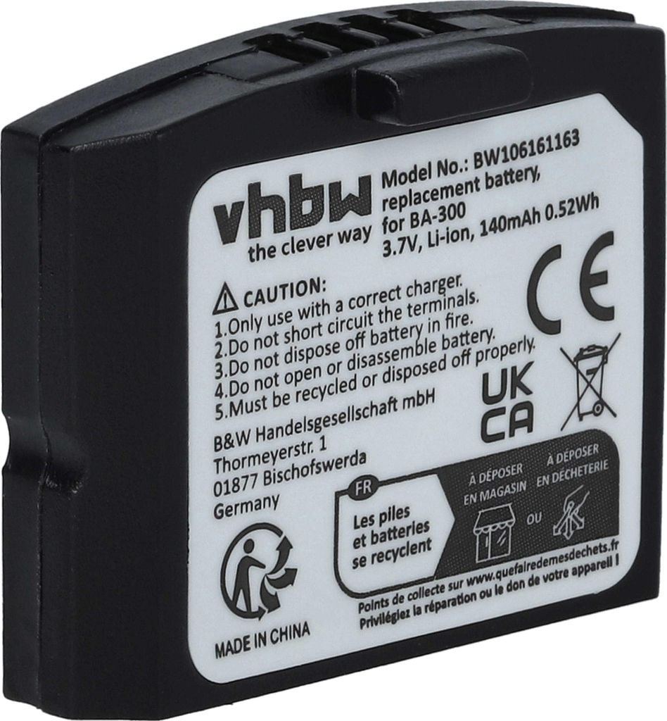 vhbw Akku Ersatz für Sennheiser BA300, BA-300, HC-BA300, Produktbild 