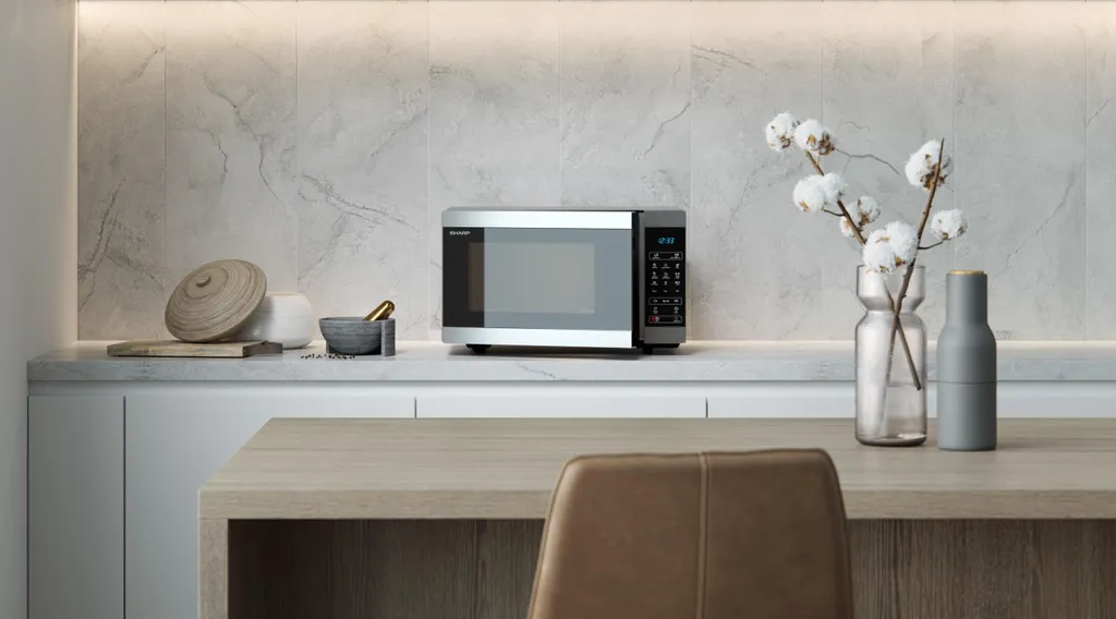 Four à Micro-ondes Combiné Gril Sharp 28 Litres Coloris Gris et Noir - 4
