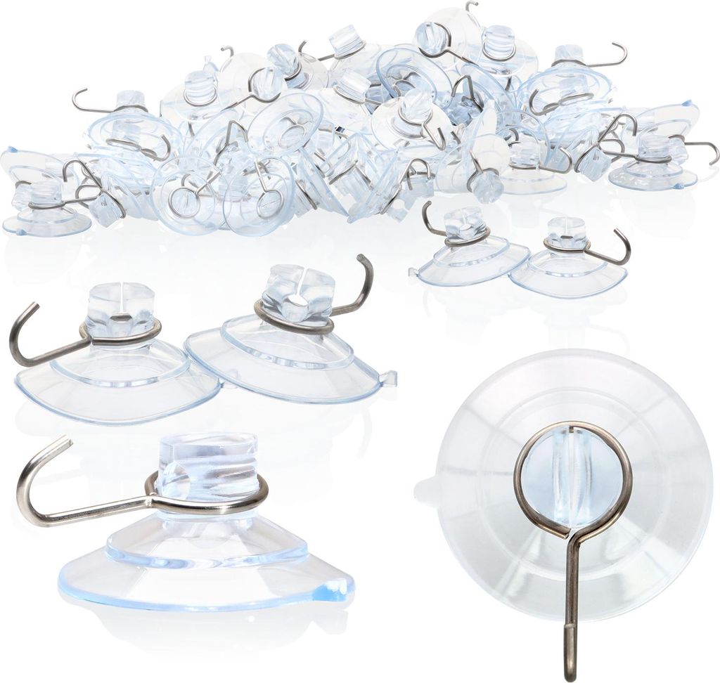 com-four® 40x Saugnapfhalter, Mehrzweck-Haken mit Produktbild 