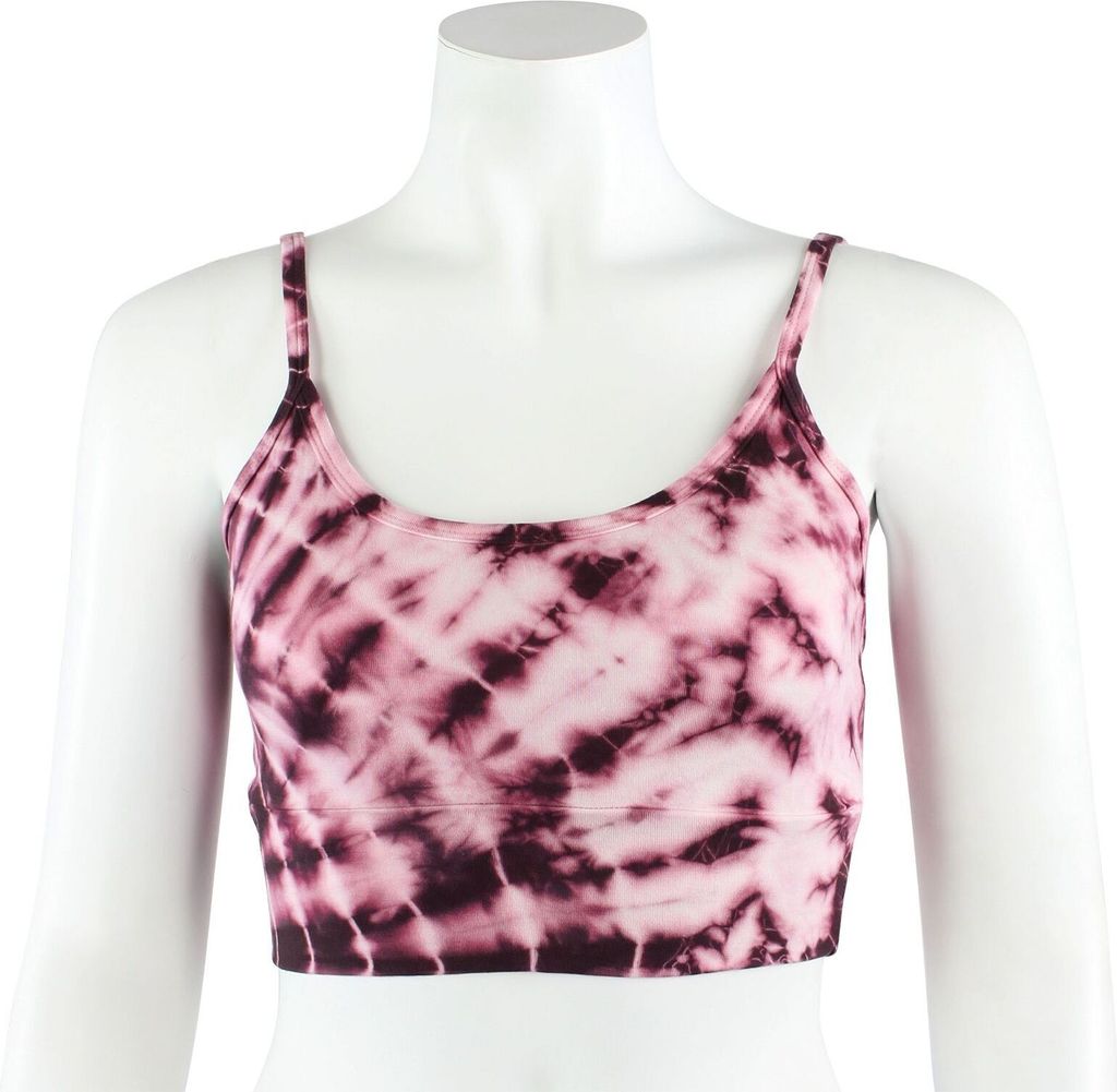 Sports Bra - Crop Top - Batik - Sun - creme - braun-bordeaux