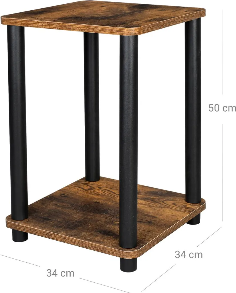 Table d'appoint espace salon coin lecture petite table basse bois métal - 6