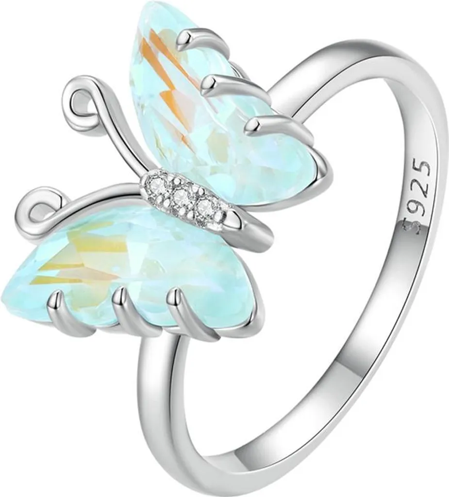 Anello Farfalla Argento 925 Iridescente Misura 17 | Gioiello Donna