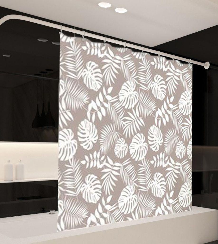 PEVA DUSCHVORHANG HAVANNA 150x200 cm, INKL. DUSCHVORHANGRINGE