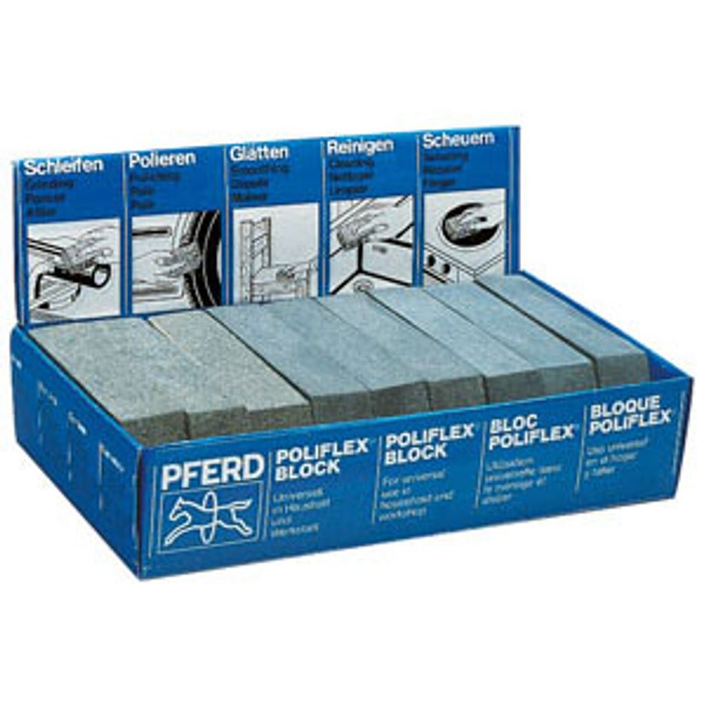 PFERD TOOLS Poliflex Schleifblock Set Bindung PUR SIC für Feinschliff und Finish