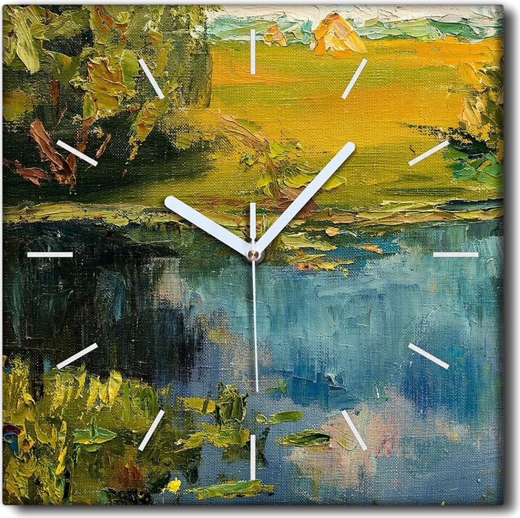 Coloray Uhr auf Leinwand 30x30 cm Wand Uhr Dekoration Produktbild 