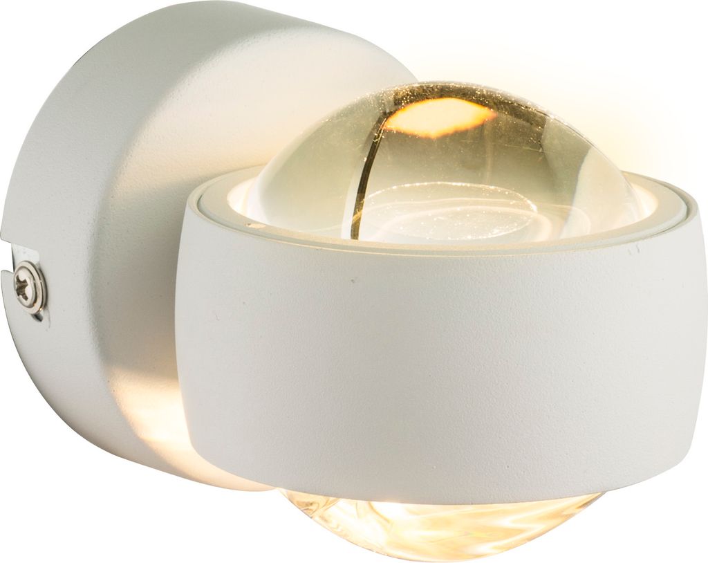 Globo Lighting Wandleuchte Metall weiß, 2x LED