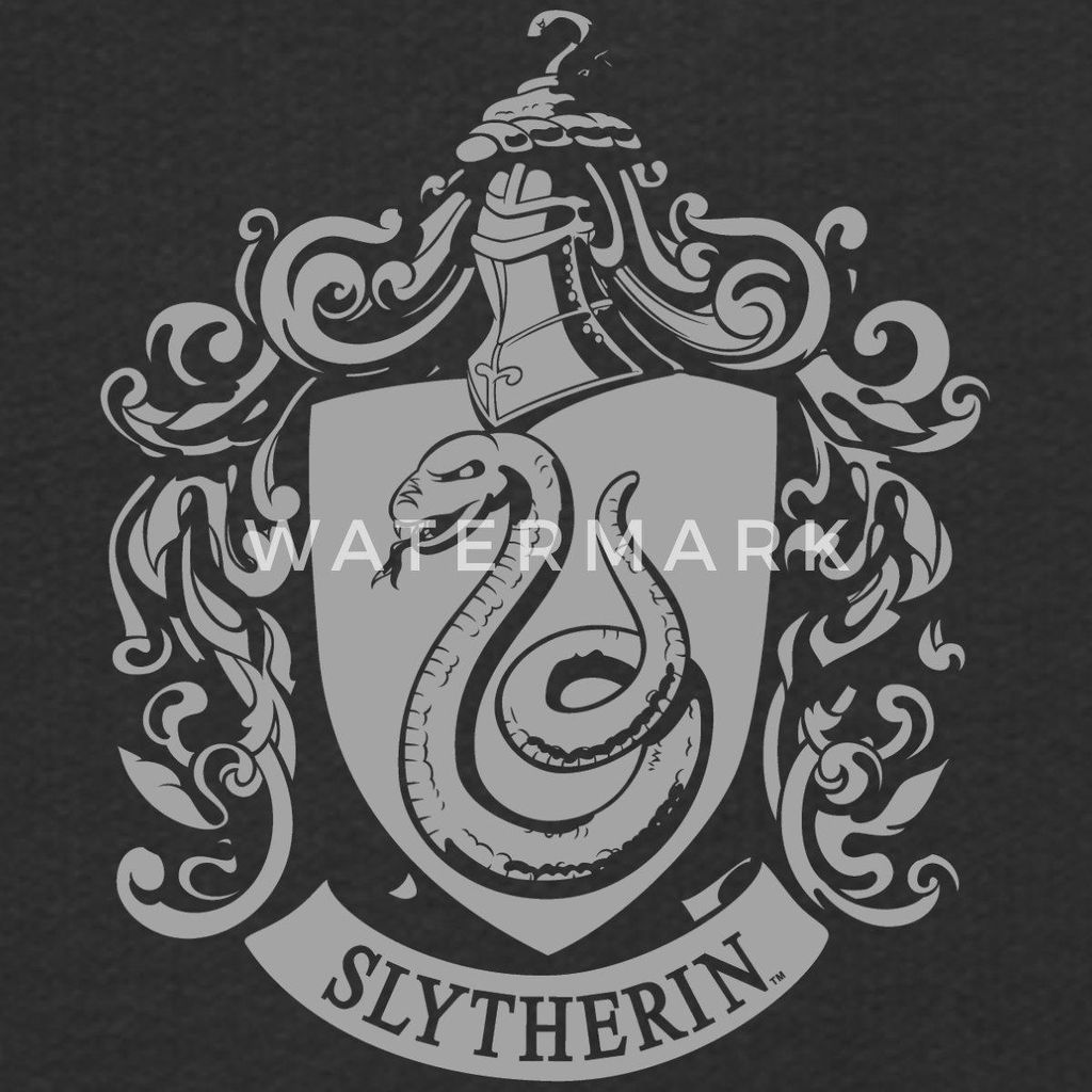 Spreadshirt Harry Potter Slytherin Banner Wappen Kinder Premium Hoodie, 110/116 (4 Jahre), Schwarz