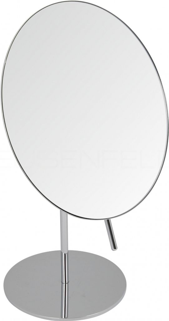 DEUSENFELD SK50C - Stand Kosmetikspiegel, 5x Vergrößerung, einseitig, Ø20,8cm, schwere Qualität, verchromt