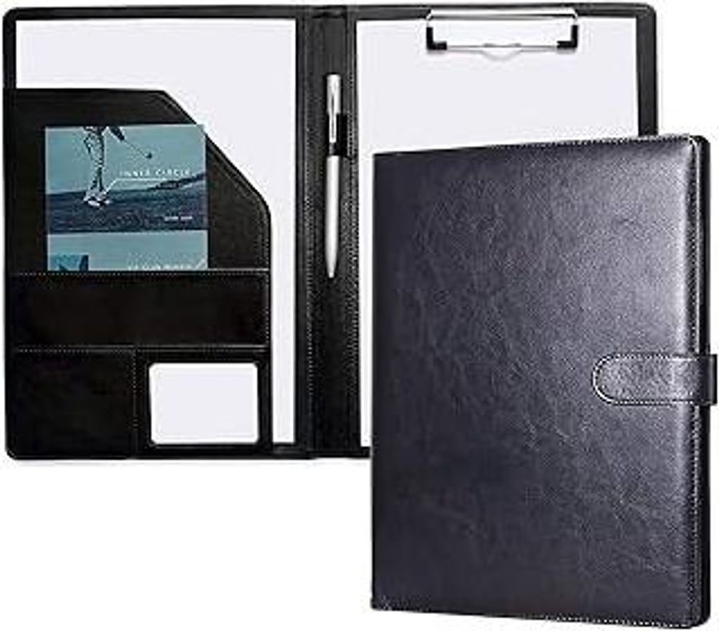 Klemmbrett A4 Ordner Mappe - Schreibmappe Mit Klemmbrett (Black)