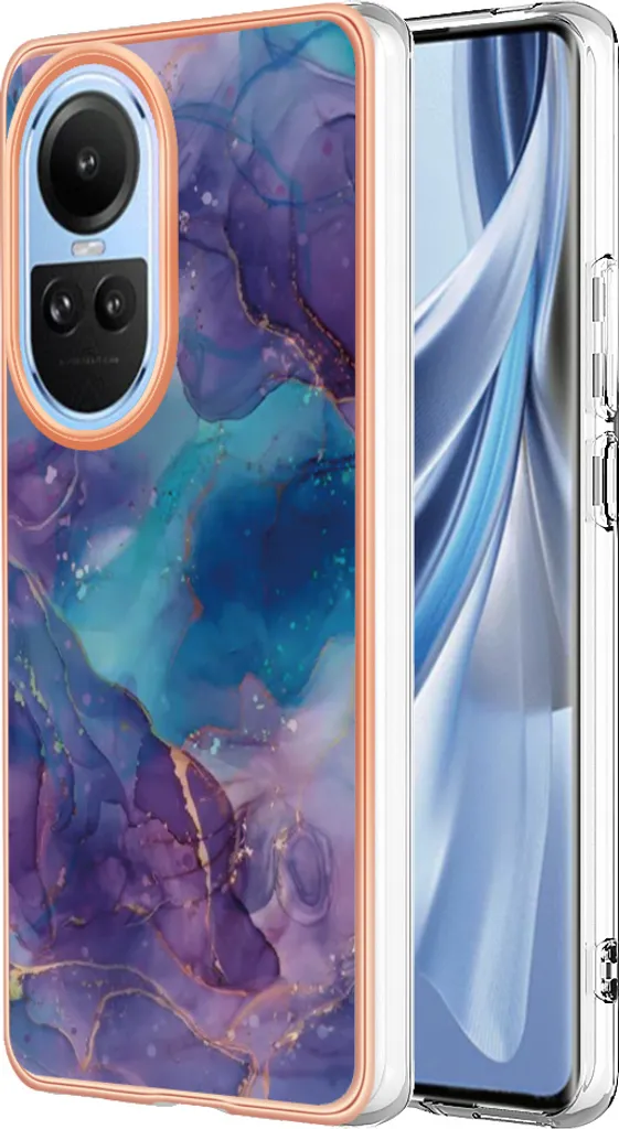 Custodia Oppo Reno10 5G Silicone Blu Scuro | Bumper Antiurto Rinforzato