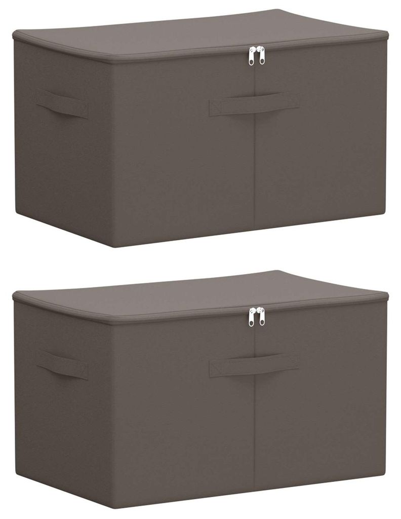 Aufbewahrungsbox 2 pcs Grau 55 x 35 x 32 cm Vliesstoff