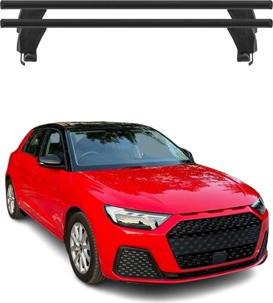 Menabo Dachträger Grundtäger für Audi A1 GB Sportback 2019-2025 Alu Schwarz 2tlg