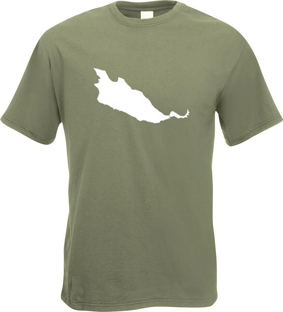 Kiwistar - T-Shirt - Olive - Deutschland - Binneninsel - Reichenau Herren Funshirt Bedruckt Design Sprüche Spruch Motive - mit Motiv Bedruckt - Fu...